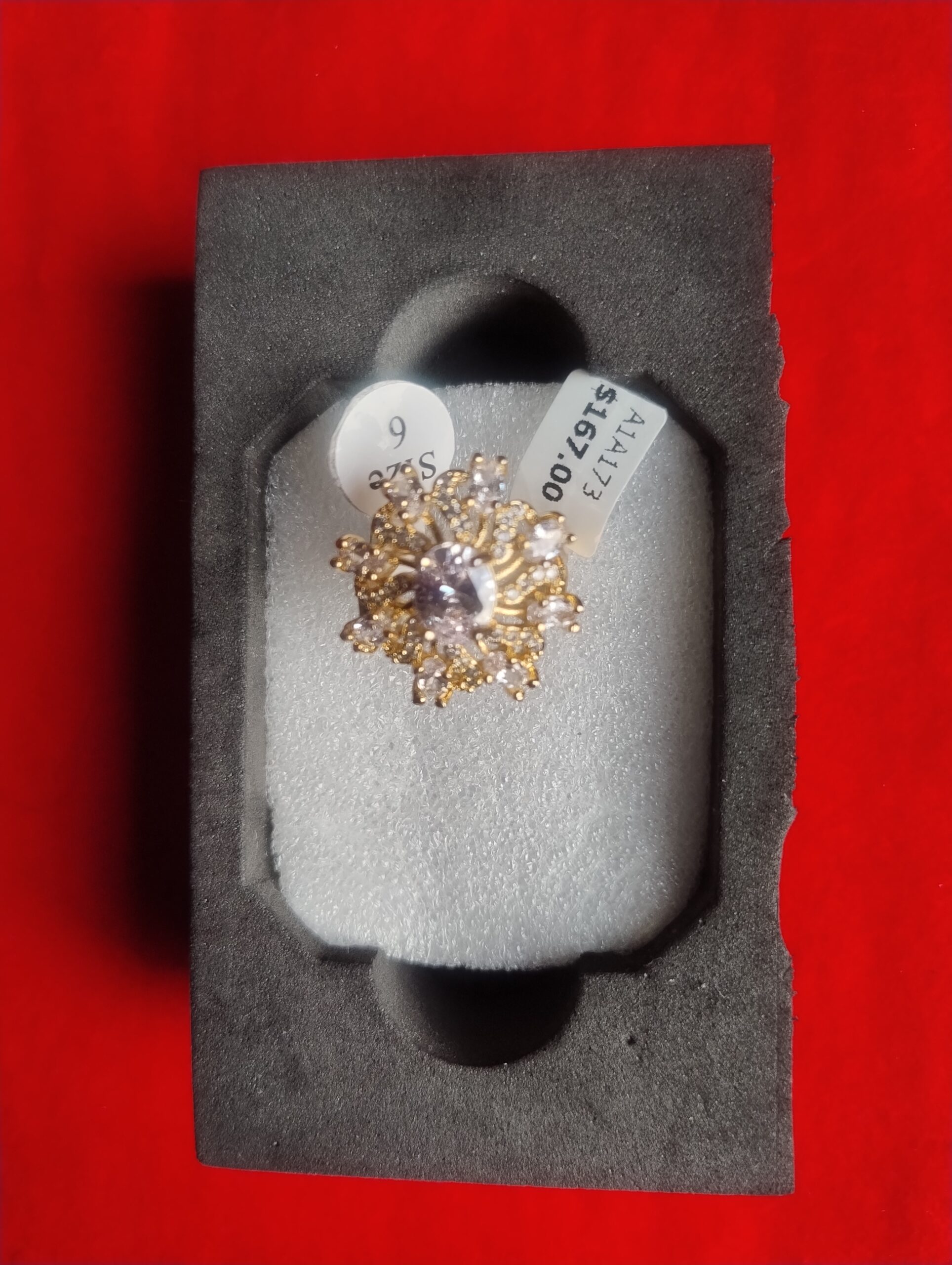 Anillos de Chapa de Oro, Rodio y Circonia
