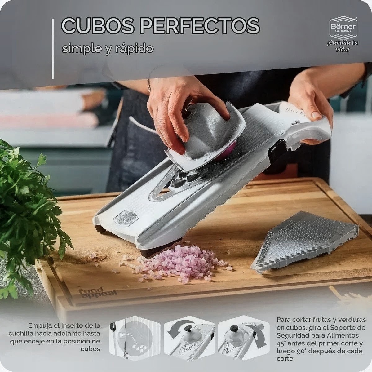 Börner Mandolina Rallador para Cocina, 1 Juego